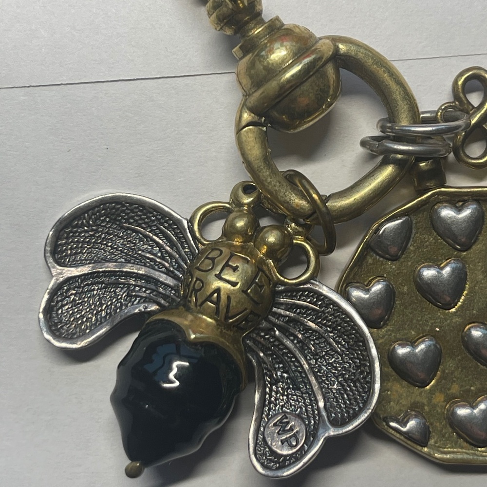 Waxing Poetic Charm Holder Necklace & 3 Charms - Picture 5 of 10